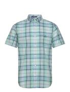 D1. Reg Colorful Check Ss Bd Tops Shirts Short-sleeved Green GANT