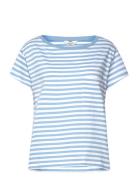 Mads Nørgaard Organic Jersey Stripe Torva Tee Blå