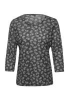 T-Shirt 3/4-Sleeve R Tops T-shirts & Tops Long-sleeved Multi/patterned...