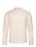 Lindbergh Yarn Dyed Oxford Superflex Shirt L/ Beige