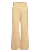 Idun Wide Jeans Bottoms Jeans Wide Yellow Gina Tricot