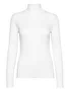 Ancona Ls Roll Neck Sport T-shirts & Tops Long-sleeved White Daily Spo...