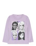 Nmfsemma Barbie Ls Top Sky Tops T-shirts Long-sleeved T-shirts Purple ...