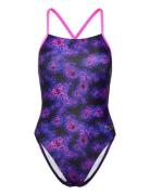 Speedo Womens Allover Digital Lattice Back Blå