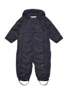 Suit Quilted Aop Outerwear Coveralls Snow-ski Coveralls & Sets Navy Mi...