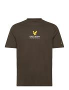 Eagle Logo T-Shirt Tops T-shirts Short-sleeved Khaki Green Lyle & Scot...