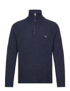 GANT Bicolored Raglan H-Zip Marinblå