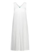 Dress Knälång Klänning White United Colors Of Benetton