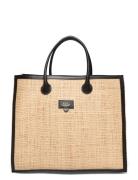 ATP Atelier Alfano Natural/Black Raffia/Vacchetta Beige