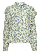 Line Blouse Viscose Tops Blouses Long-sleeved Multi/patterned Noella