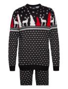 Dpxmas Deer Knitted Multipack Tops Knitwear Round Necks Black Denim Pr...