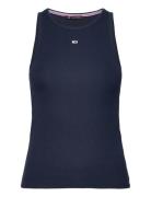 Tjw Essential Rib Tank Tops T-shirts & Tops Sleeveless Navy Tommy Jean...