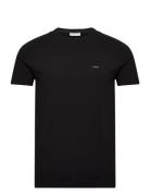 Stretch Slim Fit T-Shirt Tops T-shirts Short-sleeved Black Calvin Klei...