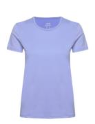 Essential Mesh Detail Tee Sport T-shirts & Tops Short-sleeved Blue Cas...