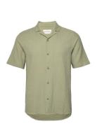 Revolution Short-Sleeved Cuban Shirt Khaki Green