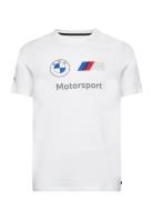Bmw Mms Ess Logo Tee Sport T-shirts Short-sleeved White PUMA Motorspor...
