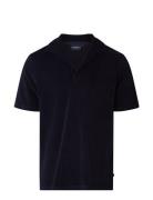 Lexington Clothing Raphael Organic Cotton Terry Polo Shirt Marinblå