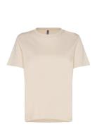 Pieces Pcria Ss Solid Tee Jrs Noos Bc Beige