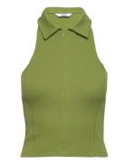 Enally Sl Polo Tee 5314 Tops T-shirts & Tops Sleeveless Green Envii