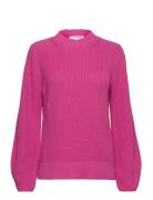 Selected Femme Slfleslie Ls Knit O-Neck B Rosa