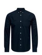 Onsremy Ls Reg Wash Oxford Shirt Tops Shirts Casual Navy ONLY & SONS