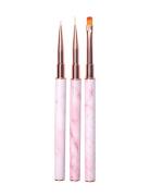 Nail Art Brush Trio Nagelverktyg Naglar Nude Le Mini Macaron