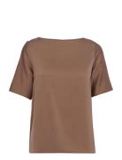 Ahlvar Gallery Yoli Silk Blouse Beige