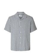 Slhrelax-Sal Shirt Ss Resort Tops Shirts Short-sleeved Navy Selected H...