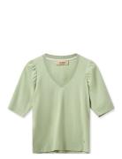 Mmyanni V-Ss Tee Tops T-shirts & Tops Short-sleeved Green MOS MOSH