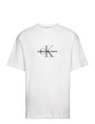 Archival Monologo Tee Tops T-shirts Short-sleeved White Calvin Klein J...