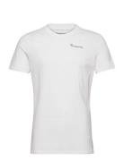 Regular Trademark Chest Print T-Shi Tops T-shirts Short-sleeved White ...