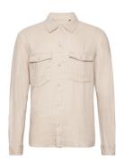 ONLY & SONS Onskari Ls Shirt Visc Lin 0075 Cs Kräm