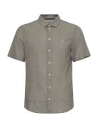 Casual Friday Cfaksel Ss Linen Mix Shirt Khaki Green