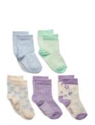 Socks W. Pattern Sockor Strumpor Multi/patterned Minymo