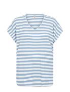 Sc-Kaiza Tops T-shirts & Tops Short-sleeved Blue Soyaconcept