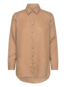 Shirt Tops Shirts Long-sleeved Beige United Colors Of Benetton
