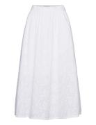 Skirt Fiona Embroidery Lång Kjol White Lindex