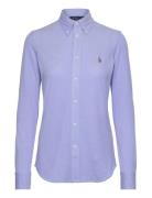 Polo Ralph Lauren Slim Fit Knit Cotton Oxford Shirt Blå