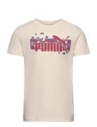 Ess+ Summer Camp Tee Sport T-shirts Short-sleeved Beige PUMA