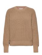 Org Cotton Button C-Nk Sweater Tops Knitwear Jumpers Beige Tommy Hilfi...