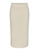 Yasassi Hw Midi Knit Skirt S. Noos Knälång Kjol White YAS