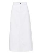 Milygz Hw Long Skirt Knälång Kjol White Gestuz