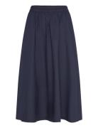 Nugia Skirt Knälång Kjol Navy Nümph