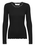 Rosemunde Rwbabette Ls Regular Lace T-Shirt Svart