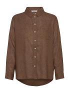 ONLY Onltokyo L/S Linen Blend Shirt Pnt Noos Brun