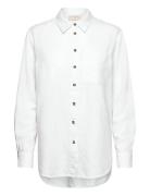 Fqlava-Sh-Simple Tops Shirts Long-sleeved White FREE/QUENT