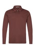 Laron Ls Tops Polos Long-sleeved Brown Tiger Of Sweden