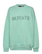 ROTATE Birger Christensen Sweat Logo Crewneck Grön