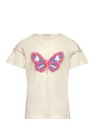 Tom Tailor Ruffle Artwork T-Shirt Vit