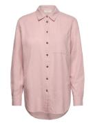 Fqlava-Sh-Simple Tops Shirts Long-sleeved Pink FREE/QUENT